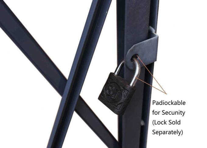 ビジネス金属のための灰色の鋼鉄折る防犯ゲートは未組立ゲートを切ります